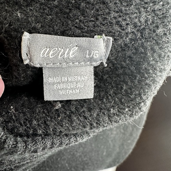 Aerie Oversized Men's Sweater Sz L Crew Neck Pull‎ On Long Sleeves Black - Picture 7 of 9